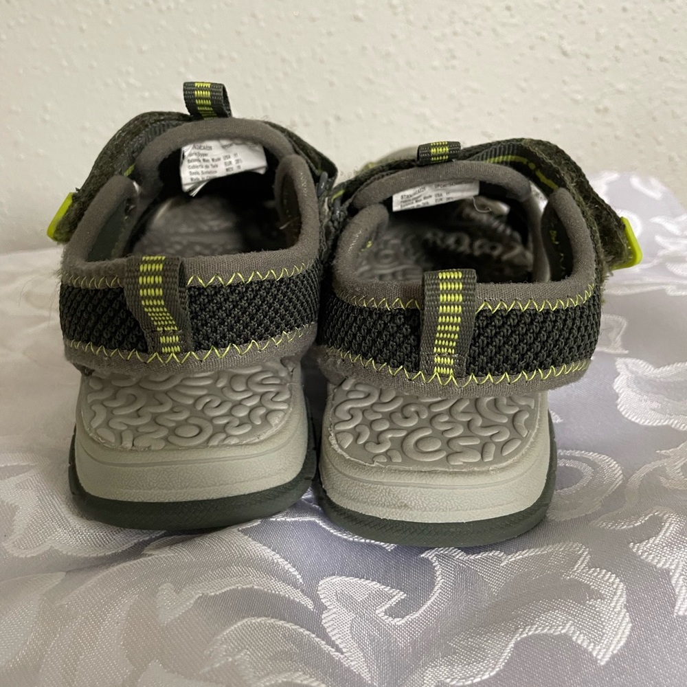Kids Outdoor Adventure Sandals - Green Size 11 - Picture 4 of 9